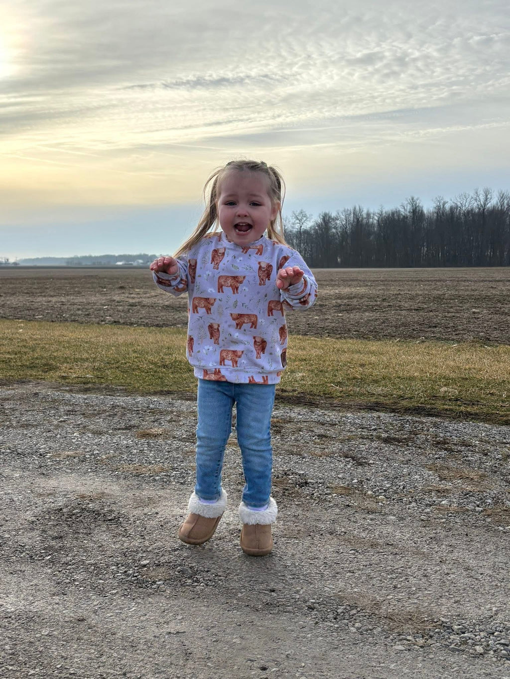 CLEARANCE Pullover - Moo in Bloom